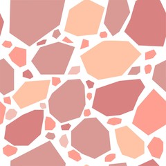 Seamless Pattern, differently colored stones in pastel shades of pink, yellow, blue and brown.