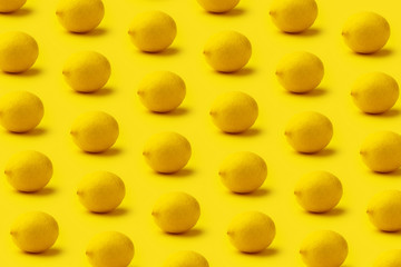 the lemon pattern on a yellow background, monochrome image