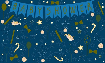 Baby Shower Celebration Card Design with birds