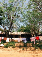 Drying clothes in Africa
