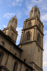 Fototapeta premium Turmpaar vom Zürcher Großmünster