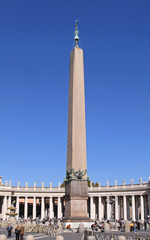 Fototapeta na wymiar Obelisk Column at Square in Vatican