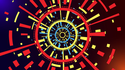 Multicolored geaometrical circle shape background. decorative and futuristic concept background