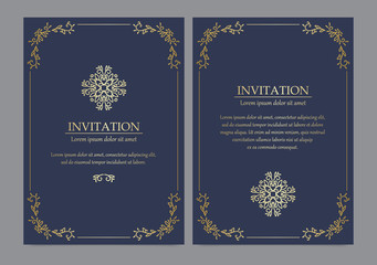 Fototapeta na wymiar Collection of luxury invitation card