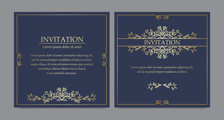 Fototapeta na wymiar Collection of luxury invitation card