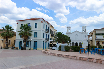 Nafplio city main square view, Greece