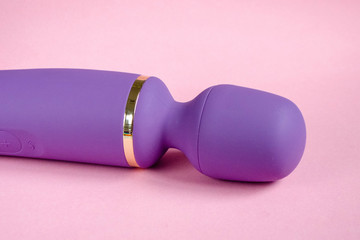 Vibrator. Sex toys  on a pink background. Useful for sex shop or adults