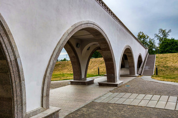 Mir, Belarus - May 8, 2019: Mir Castle Complex in Belarus, UNESCO World Heritage.