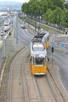 Tram Public Transport In Budapest Hungary