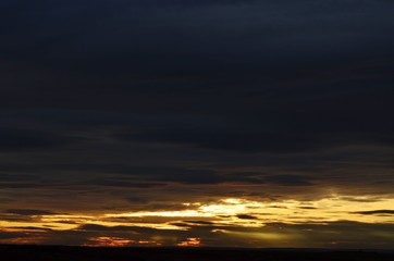 Black and yellow sunset