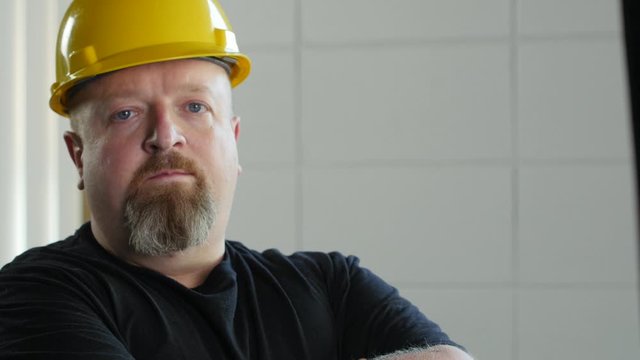 Confident construction worker 