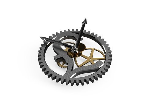 3d render of clock with British pound sign on dial