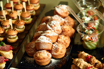 A mountain of delicious cupcakes.