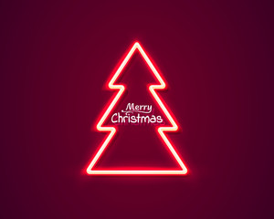 Neon Merry Christmas and happy new year. background design.