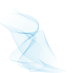 Abstract smooth blue wave vector. Covered flow blue motion illustration.