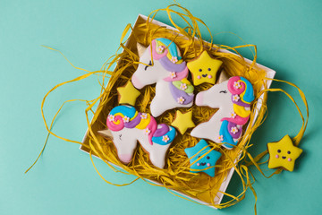Collection of various cookies in a gift box