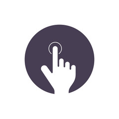 Touch finger icon. Click push symbol Vector isolated flat illustration