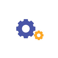 Gear Cogwheel icon, Vector isolated color flat illustration. Service or setting symbol