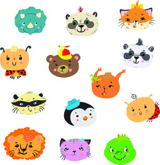 Obraz premium set animals head