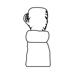 santa claus arm up icon, flat design