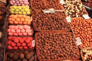 Macarons on display