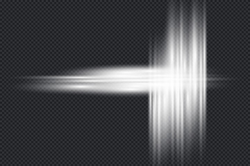 A white, blazing light explodes. A new illustration for cool decor with radiant sparkles. A bright star. Transparent glitter gradient, a bright flash. Glare texture.