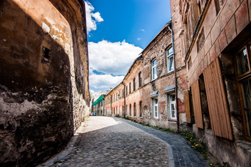 Old narrow street in Vilnius