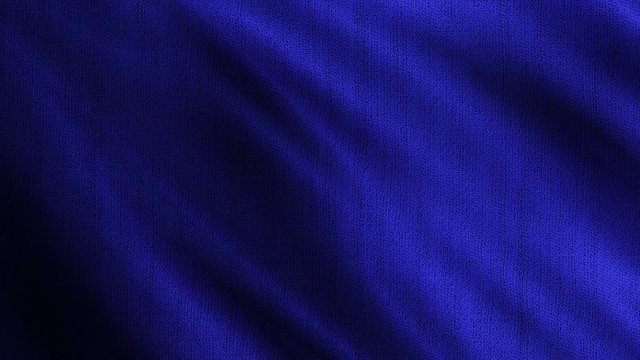 Blue fabric wavy cloth. Fashion material, silk design. Detailed drapery, luxury cloth concept