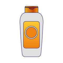sunscreen bottle icon, colorful design