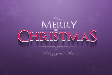merry christmas and happy new year greeting card