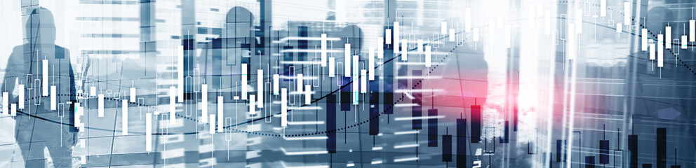 Financial Stock Market Graph. Website Economic Banner.