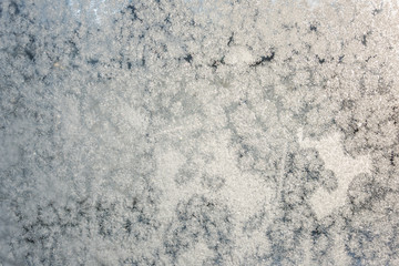Cold day and frozen window