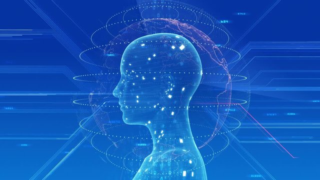 AI, Artificial intelligence digital brain big data deep learning computer technologies concepts Background.