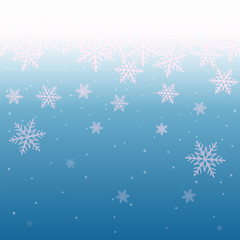 Blue green snowflake background. Vector