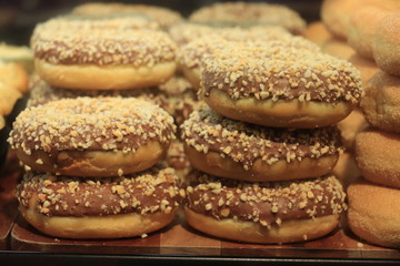 Chocolate iced donuts