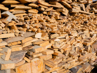 Pine boards stacked one on top of the other.