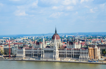 Fototapeta premium View of Hungarian Parliament Building, Budapest