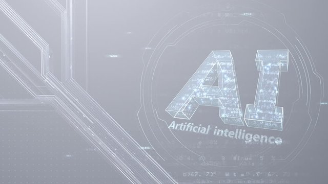 AI, Artificial intelligence digital brain big data deep learning computer technologies concepts Background.