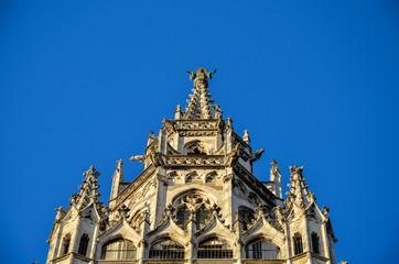 Detail of New Town Hall ( Neues Rathaus ), Munich, Germany