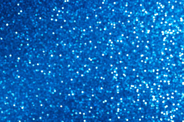 Beautiful blue bokeh background. Color of the year 2020.