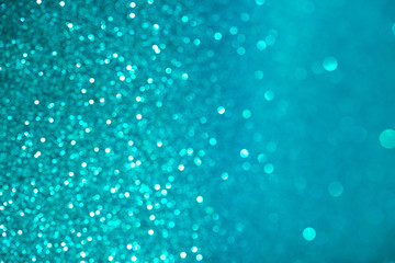 Beautiful blue bokeh background. Color of the year 2020.