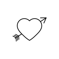 heart with arrow. heart icon. heart symbol  vector valentines day icon