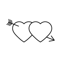 heart with arrow. heart icon. heart symbol  vector valentines day icon