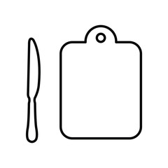 Fototapeta premium cut board vector icon. Cooking icon