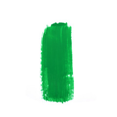   Green brush stroke on grunge background