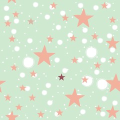 Fototapeta na wymiar Cute Seamless Star Pattern