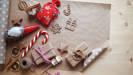 Zero waste, disposable, recycled paper for gifts 