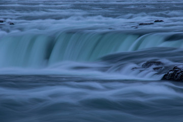 closeup waterfall blue