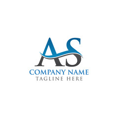 AS Letter Logo With Creative Modern Business Typography Vector Template. Creative Alphabetical AS Logo Design.