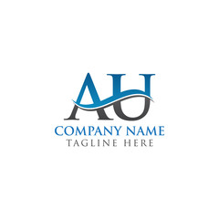 AU Letter Logo With Creative Modern Business Typography Vector Template. Creative Alphabetical AU Logo Design.